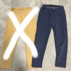 ★美品★UNIQLO フリースレギンスパンツ 120cm 10分丈 裏起毛