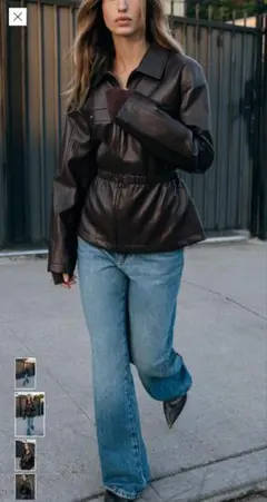 ZARA　フェイクレザージャケットのサムネイル