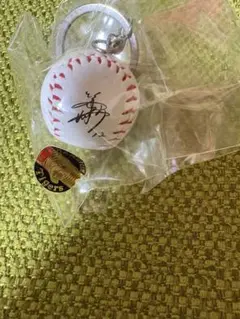 阪神タイガースガチャガチャミニサインボールキーホルダー　坂本誠志郎
