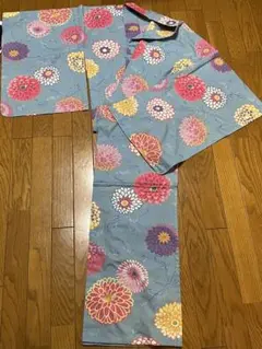 ケイタマルヤマ　水色花柄 浴衣 M