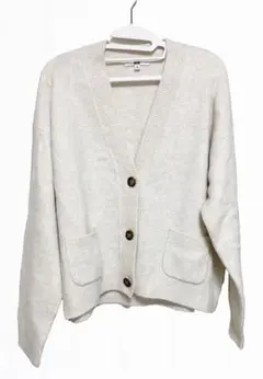 ユニクロ　UNIQLO スフレヤーンVネックショートカーディガン　XL