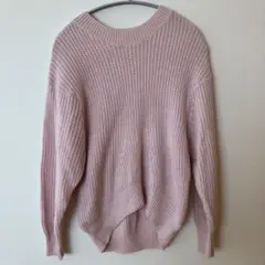 snidel ピンク 編み込みニットセーター 長袖