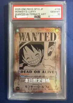 ワンピース カード モンキー・D・ルフィ #119 ニカ手配書 PSA10 - メルカリ