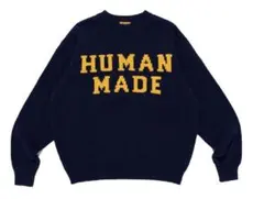 HUMAN MADE ニットセーター ネイビーのサムネイル
