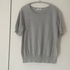 NATURAL BEAUTY BASIC 半袖クルーネック　コットン　グレー