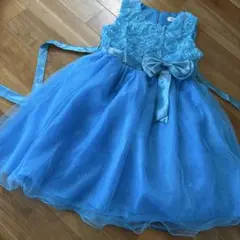 水色　ドレス　ピアノ　発表会