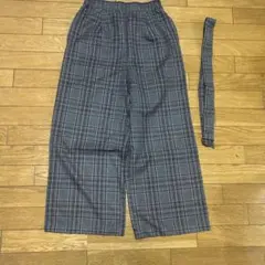 earth music&ecology チェックワイドパンツ フリーサイズ