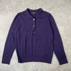 【美品】esche エッシュ パープル ニットトップス 42 Lサイズのサムネイル