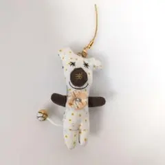 ハンドメイドぬいぐるみ ヘンテコくまちゃん　ストラップ　チャーム