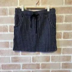 FOREVER21 フォーエバー21 ストライプミニスカート ネイビー S