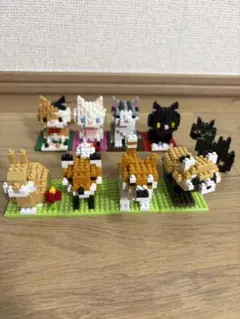 ナノブロック 動物フィギュア 9体セット　完成品