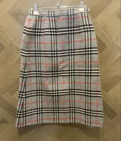 Burberrys タイトスカート ウール チェック柄 グレーのサムネイル