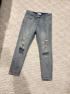 L*g様 ZARA ザラ　ダメージ加工スキニーデニムライトブルー