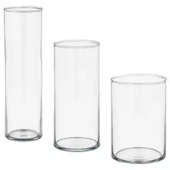 IKEA イケア　CYLINDER シリンデル　花瓶3点セット　クリアガラスのサムネイル