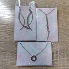 ネックレス　イヤリング　シルバー　セット