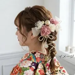 髪飾り【6423】ドライフラワー　結婚式　成人式　卒業式　七五三　前撮　振袖　袴