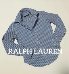 RALPH LAUREN ストライプシャツ 青白