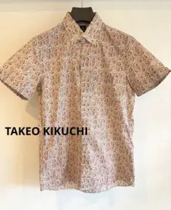 TAKEO KIKUCHI リバティ柄　半袖シャツ　ボタンダウン　サイズM
