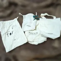 布製　生成り　巾着袋　包装