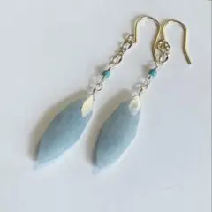 tama様専用◇高品質✧ラリマー×あこやケシ ピアス✧世界3大ヒーリング