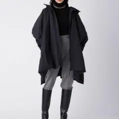 상태좋음 ミラオーウェン サスティナブル サイドリボン ダウンポンチョ