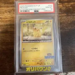 ピカチュウ [SV-P 242]イラストコンテスト 2024 あくび PSA10