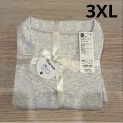 GU コットンブレンドパジャマ ハート 3XL ライトグレー
