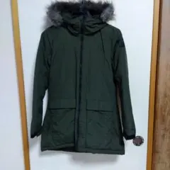 adidas フード付きダウンジャケット オリーブ