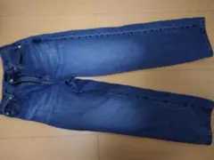 ユニクロユー デニムパンツ ワイドストレートジーンズ 469816 23 ブルー