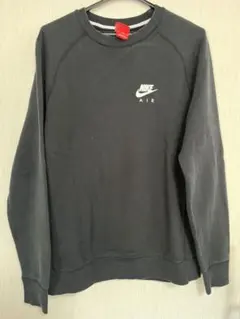 NIKE AIR スウェットプルオーバー　両面プリントロゴ　黒