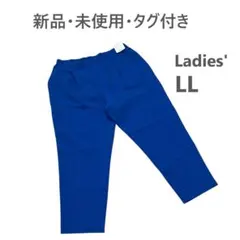 新品 未使用 タグ付き レディース ワイドパンツ イージーパンツ ブルー LL