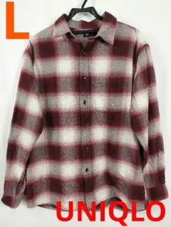 UNIQLO　シャツ　長袖　メンズ(Lサイズ)