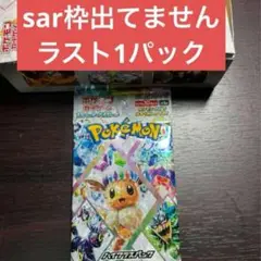 テラスタルフェスEX 1BOX の最後の1パックです。SARはでてません。