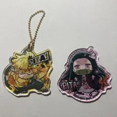 鬼滅の刃 ぴた！でふぉめ アクリルキーホルダー 竈門禰豆子＆我妻善逸