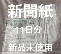【新品・未使用・袋付き】新聞紙　朝刊　11日分