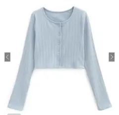 クロップド丈リブカーディガン［dk1367］