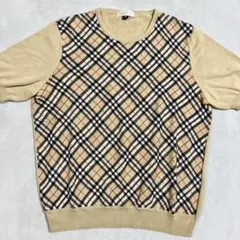 【極美品】バーバリー コットンニット セーター ノバチェック レディース M