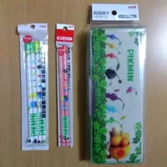 피크민 필통, 연필, 빨간 연필 세트