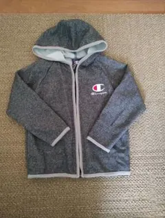 チャンピオン110cm 杢グレージップアップジャンパー　パーカー