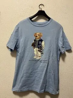 ポロラルフローレン　ポロベアプリント　半袖Tシャツ　/XL　ライトブルー　170