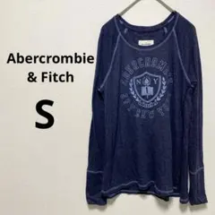 Abercrombie & Fitch アバクロ ロンT 長袖 ネイビー 紺 Sのサムネイル