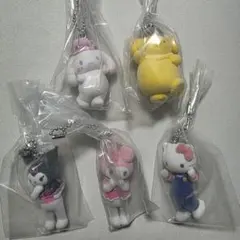 5個セット　サンリオキャラクターズ　ミニチュアチャーム　ライブキャラクター