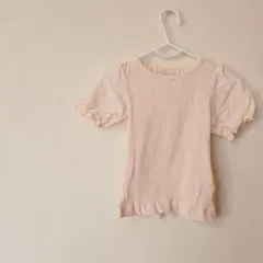 オレンジ系 レース袖 Tシャツ 100cm Baby ベビー