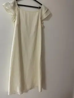ROPE アイボリー フリル袖 ミニワンピース サイズ7号