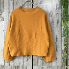 ☆a.v.v アーヴェヴェ☆ニット セーター オレンジ モックネック M 長袖