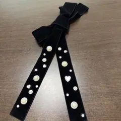 黒いベルベットリボンヘアアクセサリー