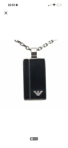 EMPORIO ARMANI ネックレス スクエアプレート