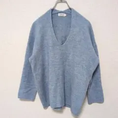 【LEPSIM】ライトブルー Vネックニット ゆったり 春カラー 軽やか【Ｆ】