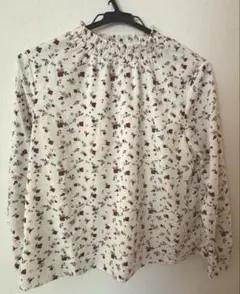 Honeys 長袖 花柄ブラウス S