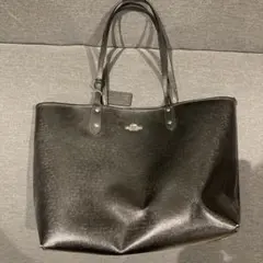 【5975】COACH コーチ トートバッグ　リバーシブル　ブラック